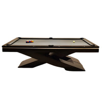 Designer Pool Table Built for Professional Play, 8-Foot Slate Bed, Tournament Cloth, X-Frame Base